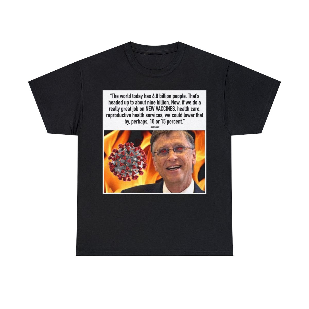 Bill Gates Vaccines Population Reduction Agenda   Short Sleeve Tee