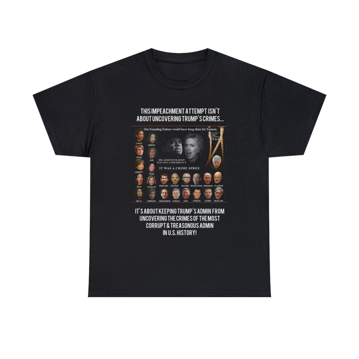 This Impeachment isn't about uncovering Trump's Crimes Unisex Heavy Cotton Tee