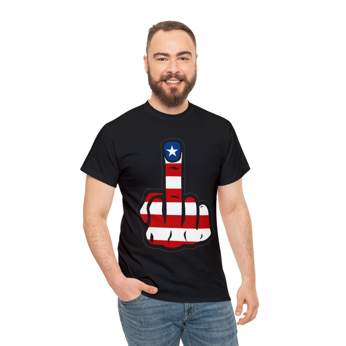 American middle finger Short Sleeve Tee