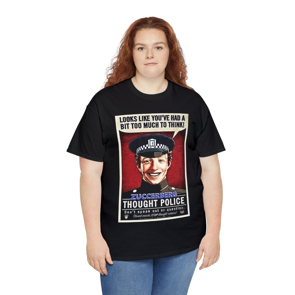 Thought Police Mark Zuccerberg unisex Sleeve Tee