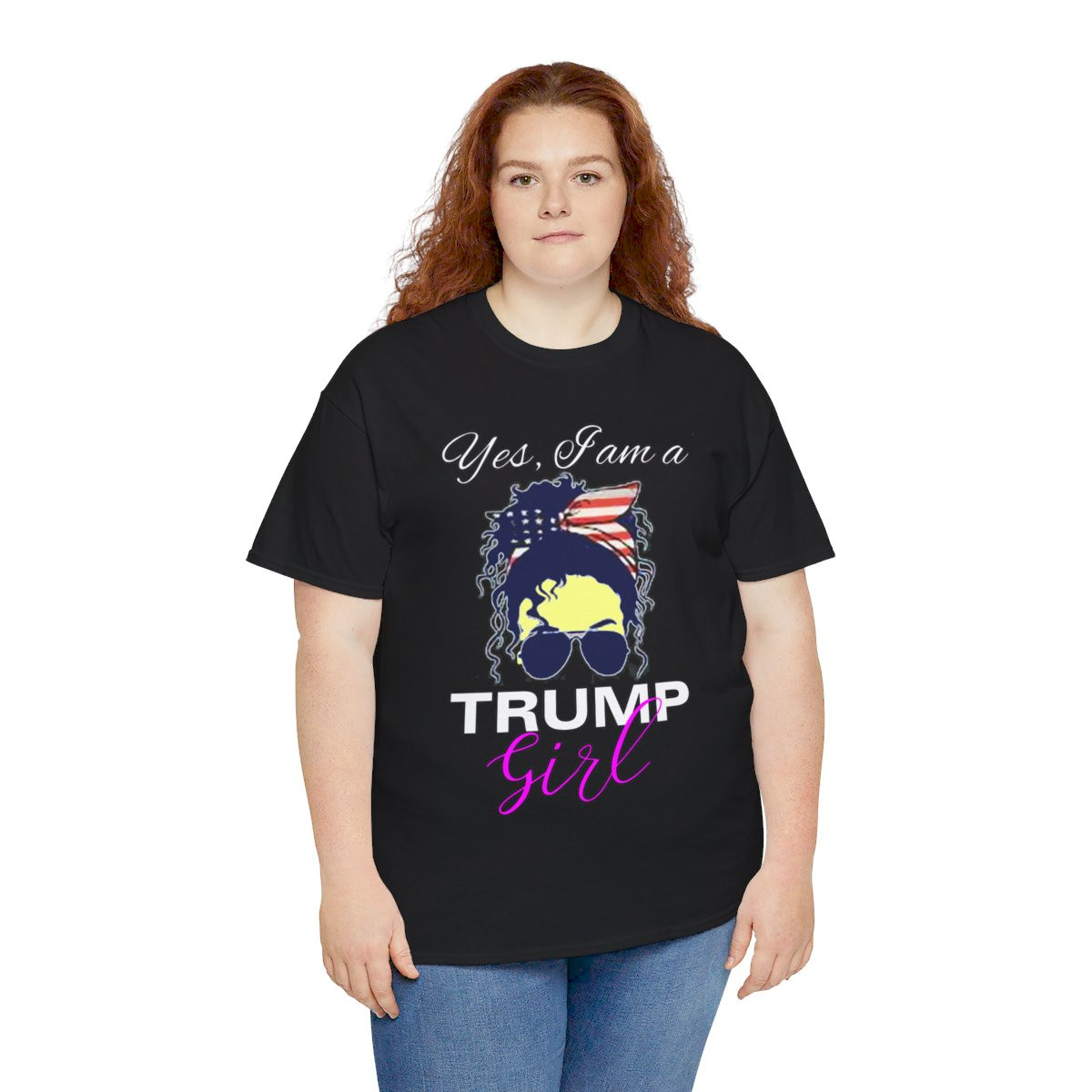 Yes I Am A Trump Girl 2024 Unisex Heavy Cotton Tee