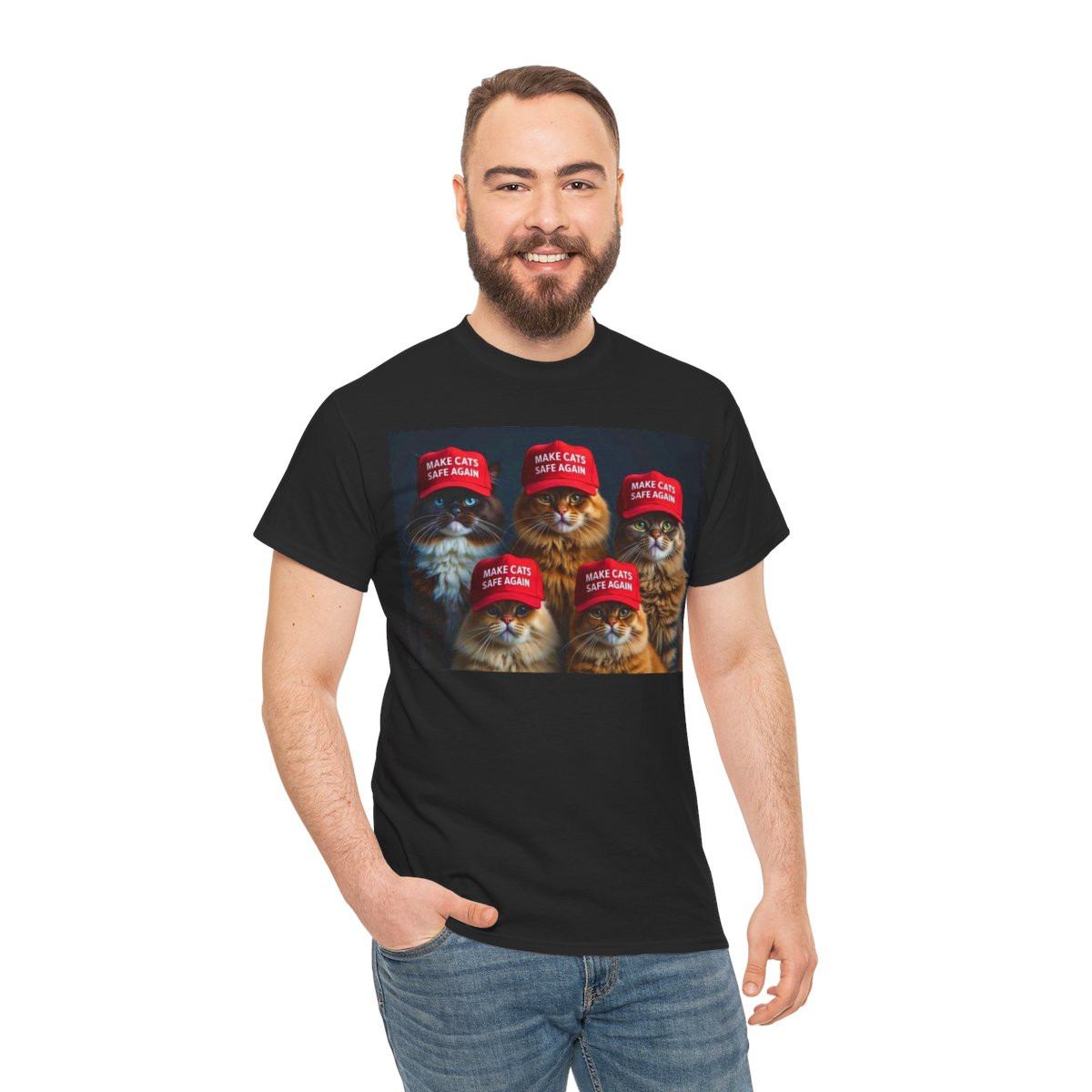 Make Pets Safe Again CATS Trump 2024 unisex Short Sleeve Tee
