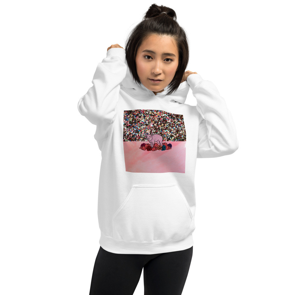 Glitter Piggy Unisex Hoodie