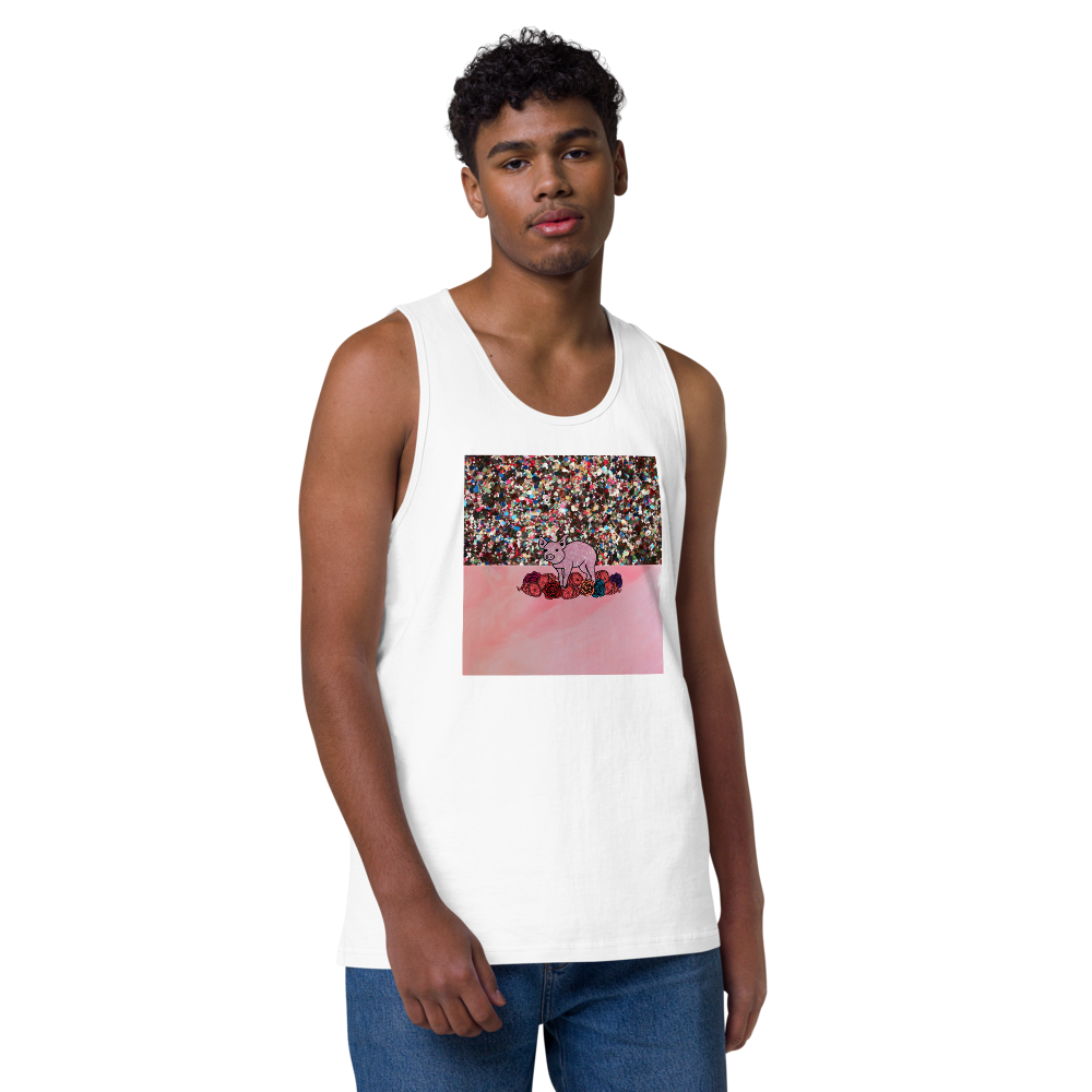 Glitter Piggy Tank Top