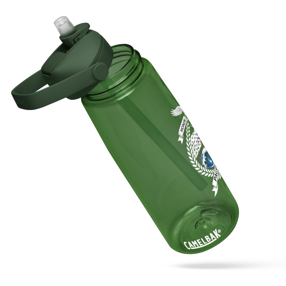 Flip straw water bottle