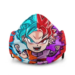 Premium face mask Goku Light Dark