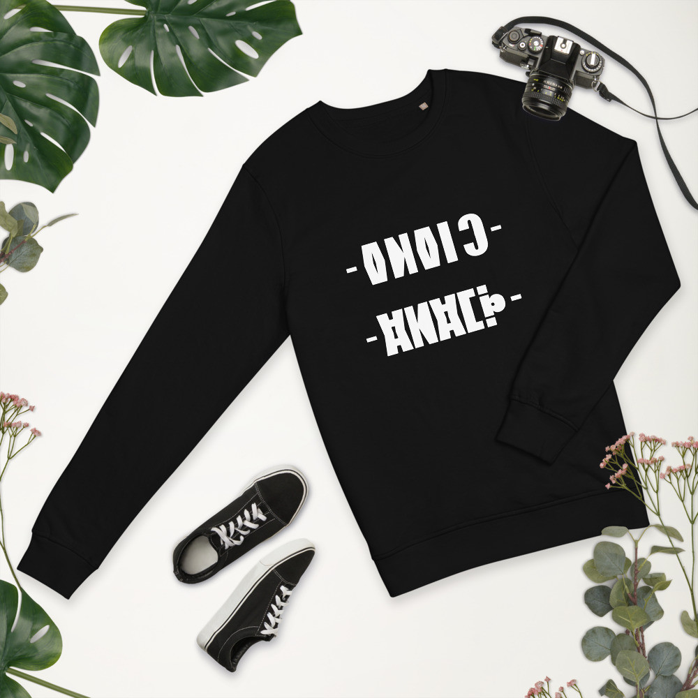 Unisex organic sweatshirt RUSSIAN LETTER