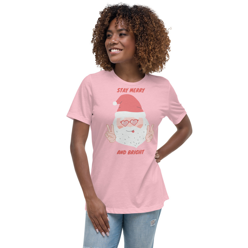 Women's Relaxed T-Shirt - Stay Merry and Bright