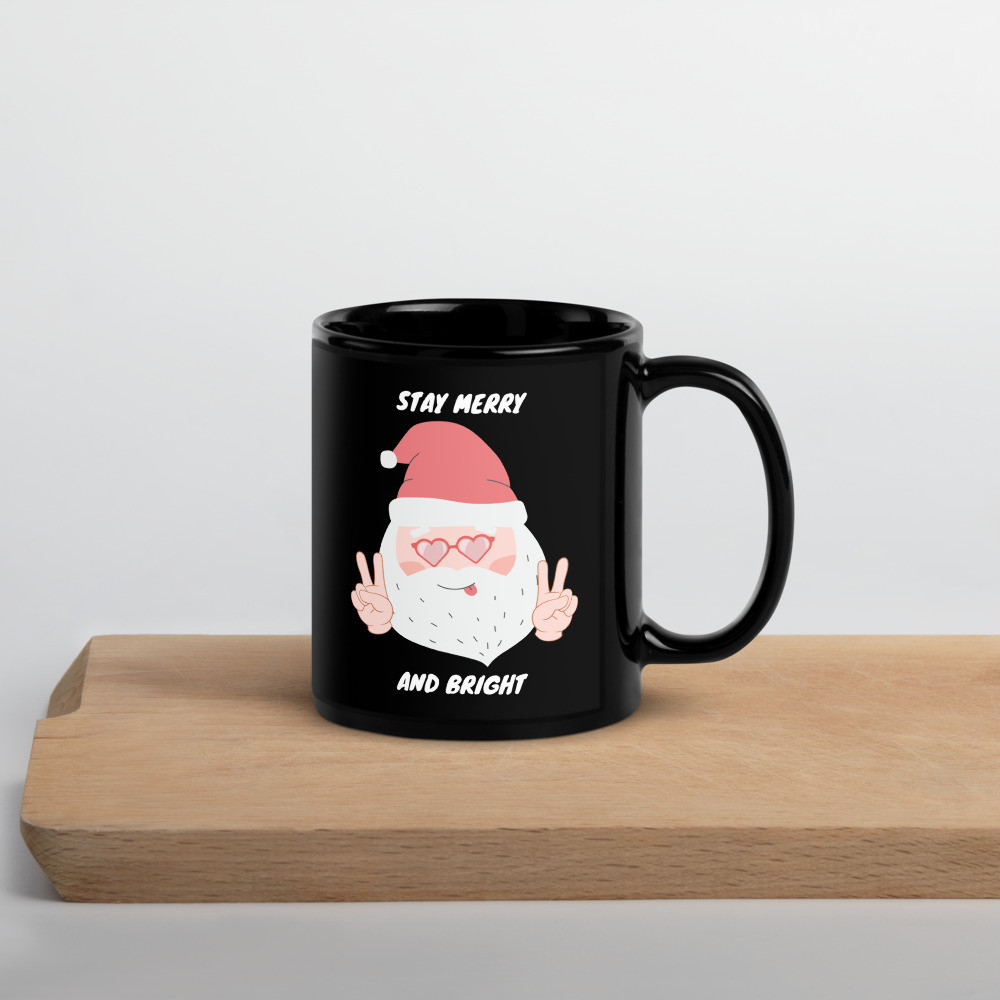 Black Mug - Stay Merry and Bright