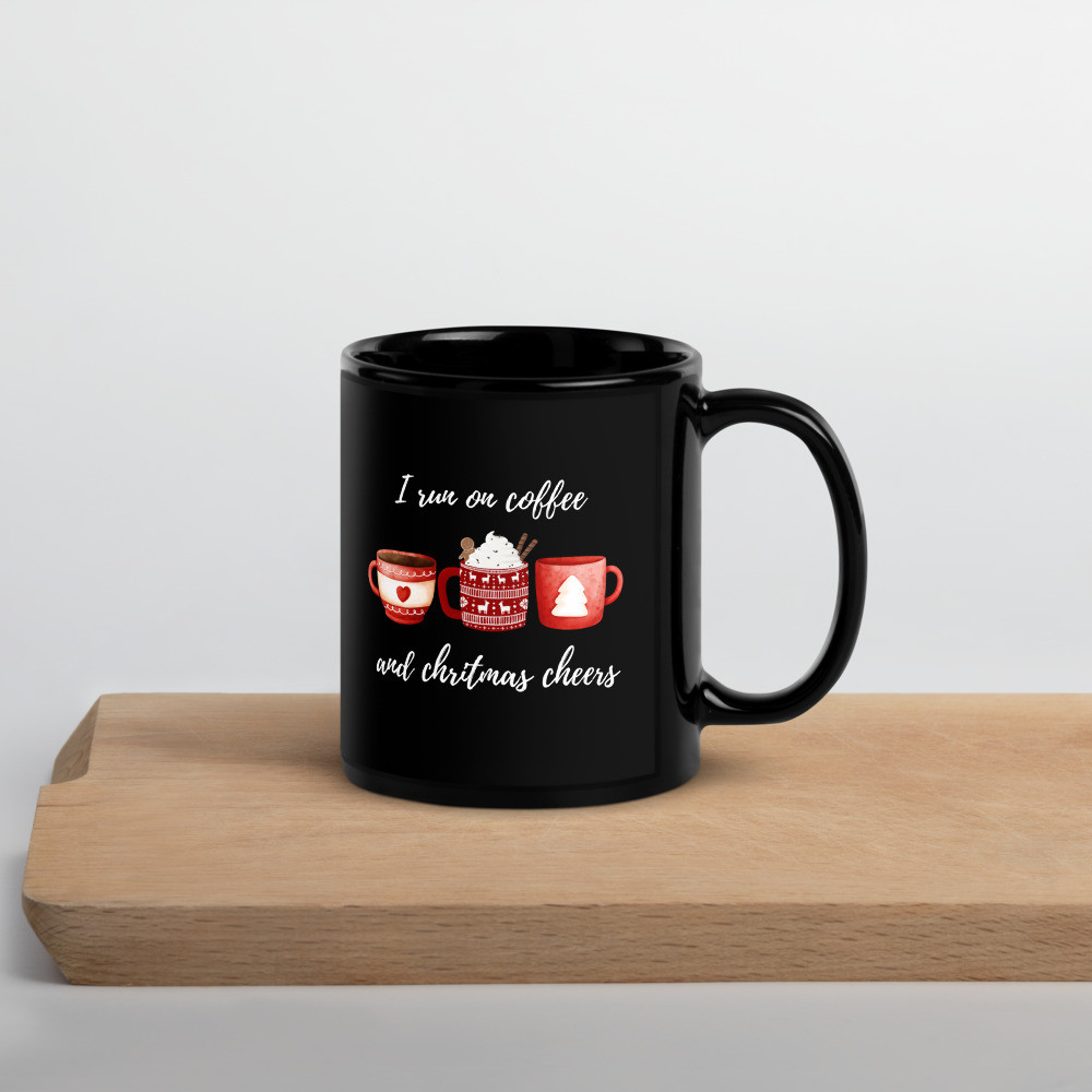 Black Mug - Christmas coffee