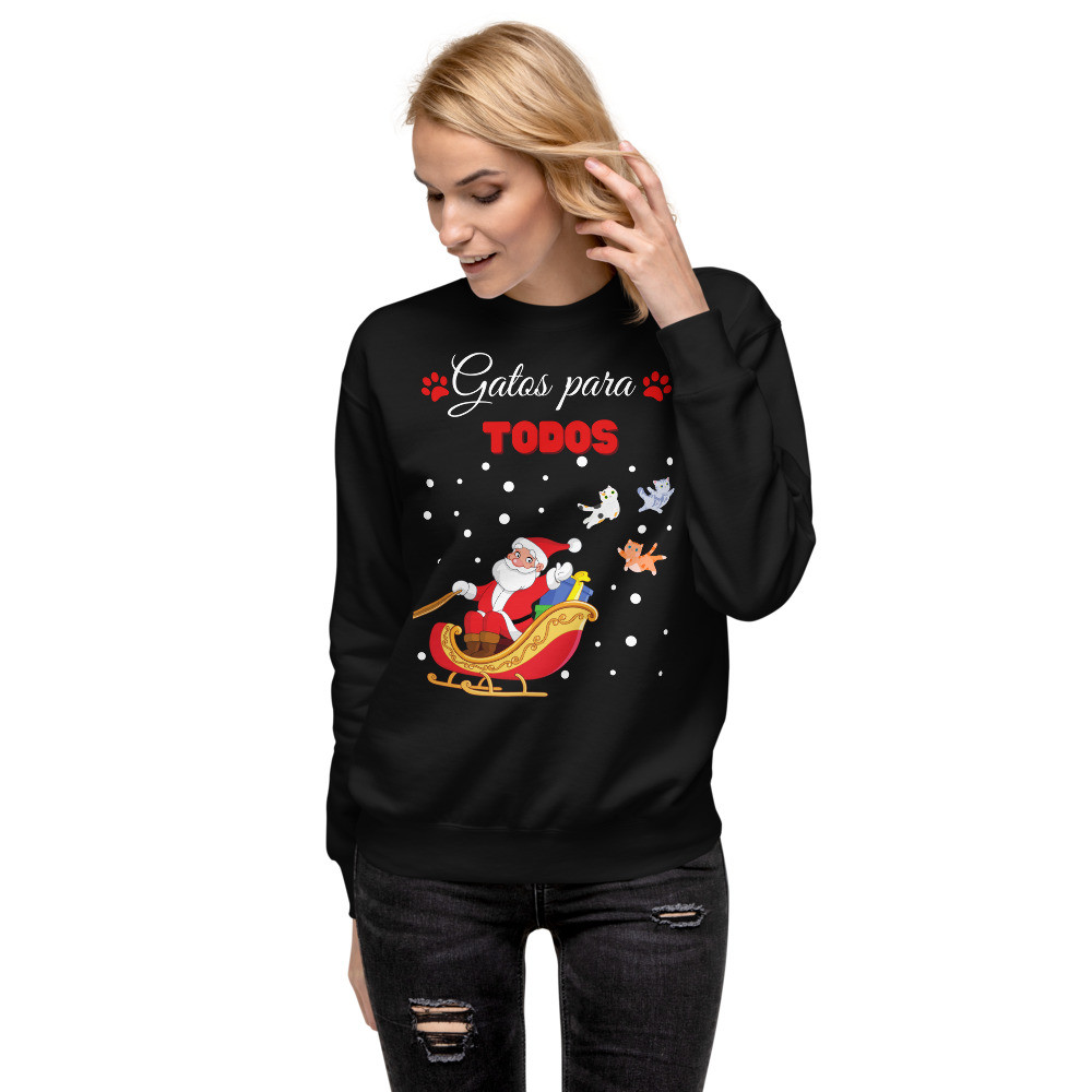 Unisex Premium Sweatshirt - Navidad - Gatos para todos