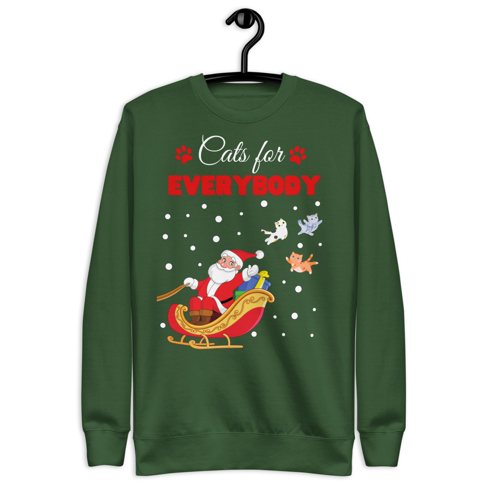Unisex Premium Sweatshirt - Christmas - Cats for everybody