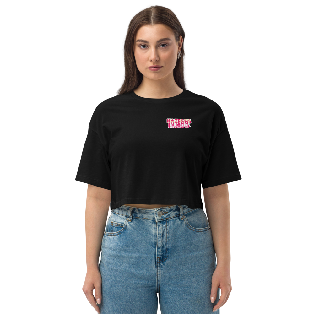 Hazfans Unlimited Loose drop shoulder crop top