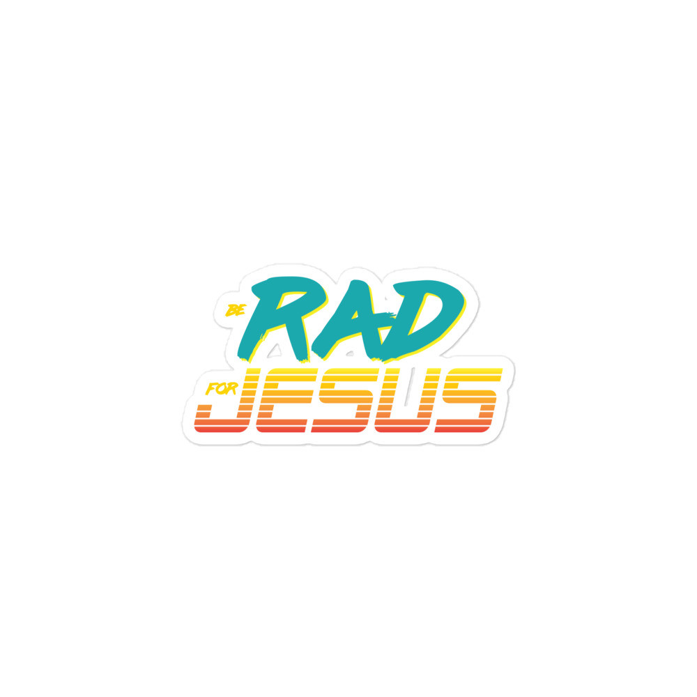 Be RAD for Jesus stickers (SKY/SUN)