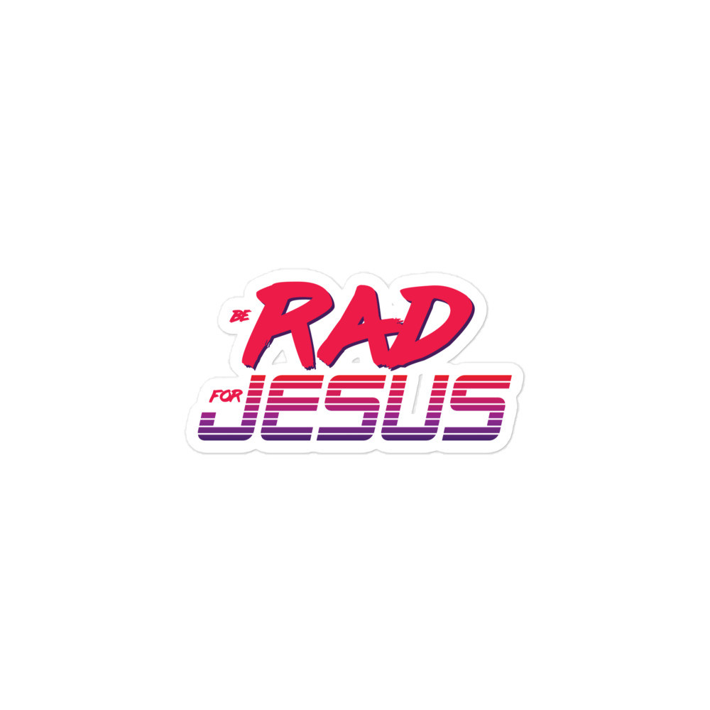 Be RAD for Jesus stickers (PNK/PRP)