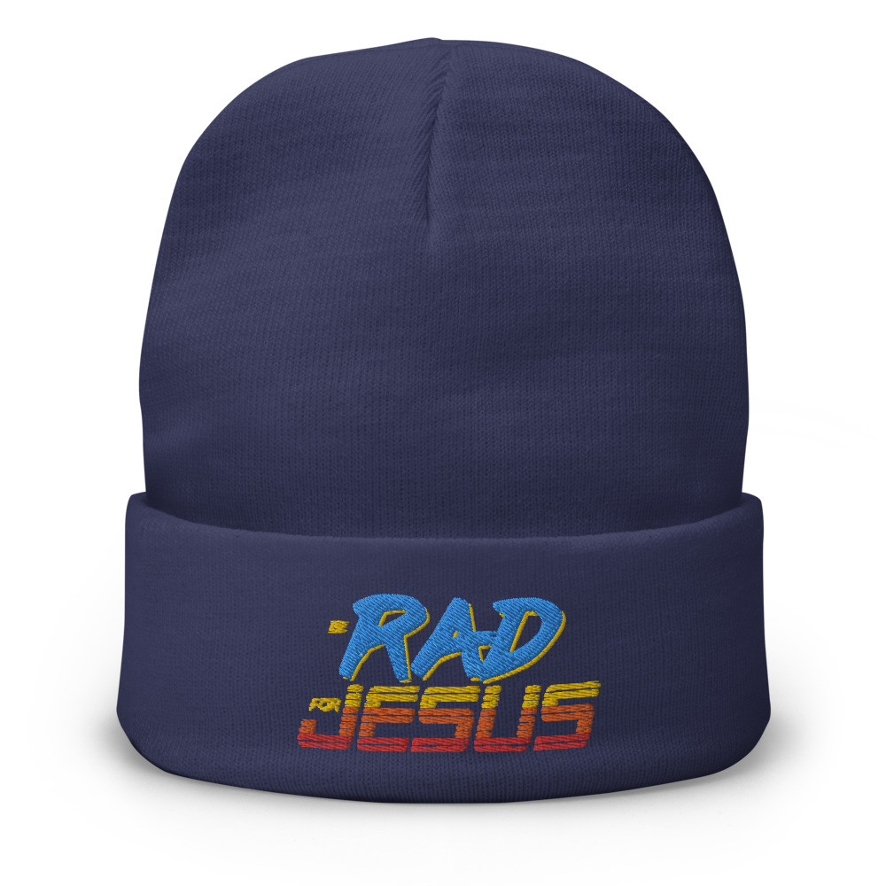 Be RAD Embroidered Beanie BLU
