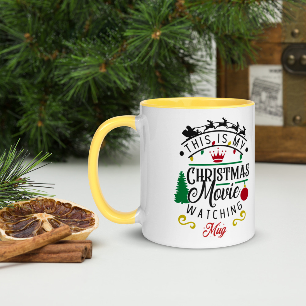 Mug with Color Inside Christmas movie watching
