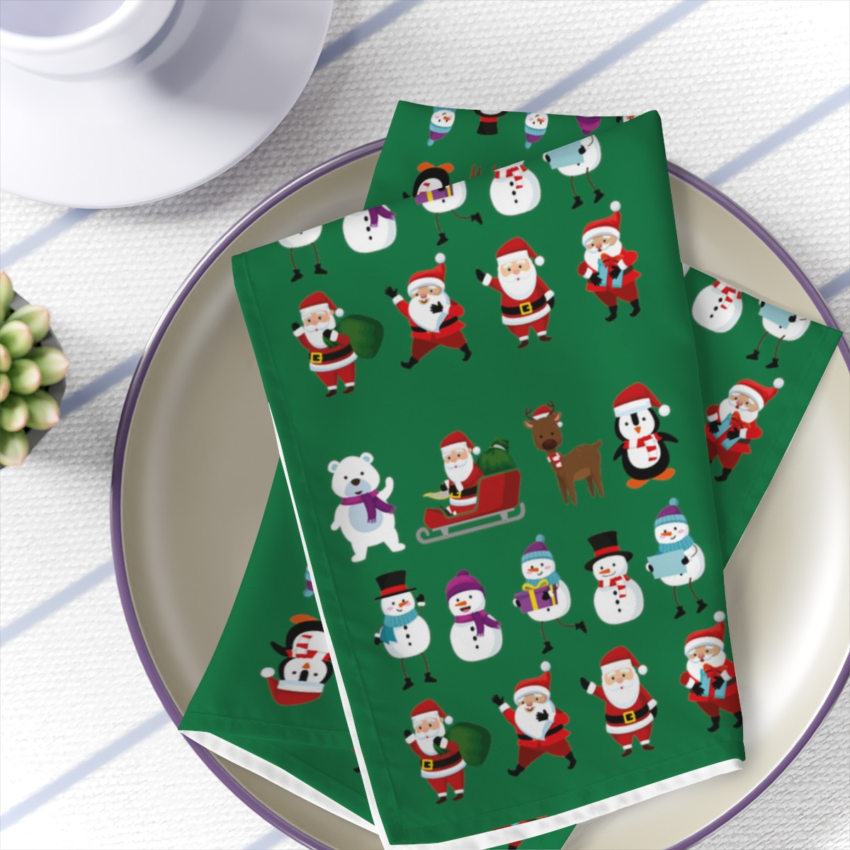 Napkins Santas,Snowmen,Polar beers...