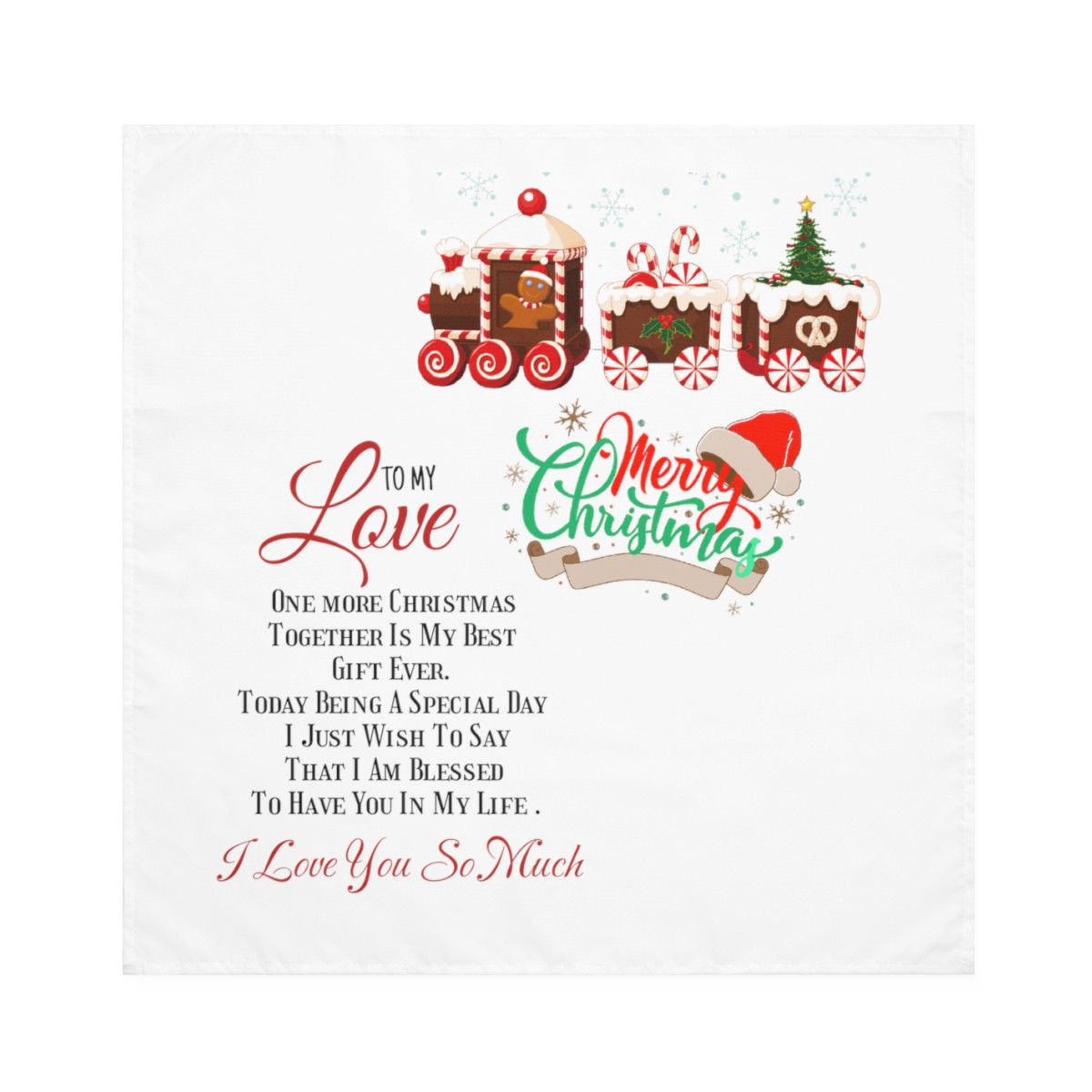 Napkins Merry Christmas to my Love