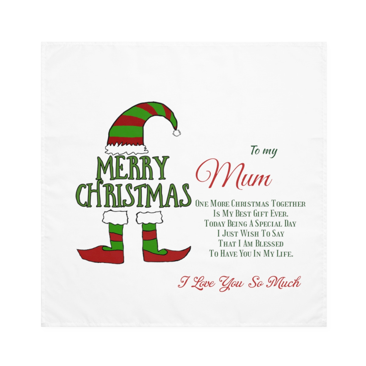 Napkins Merry Christmas to my Mum