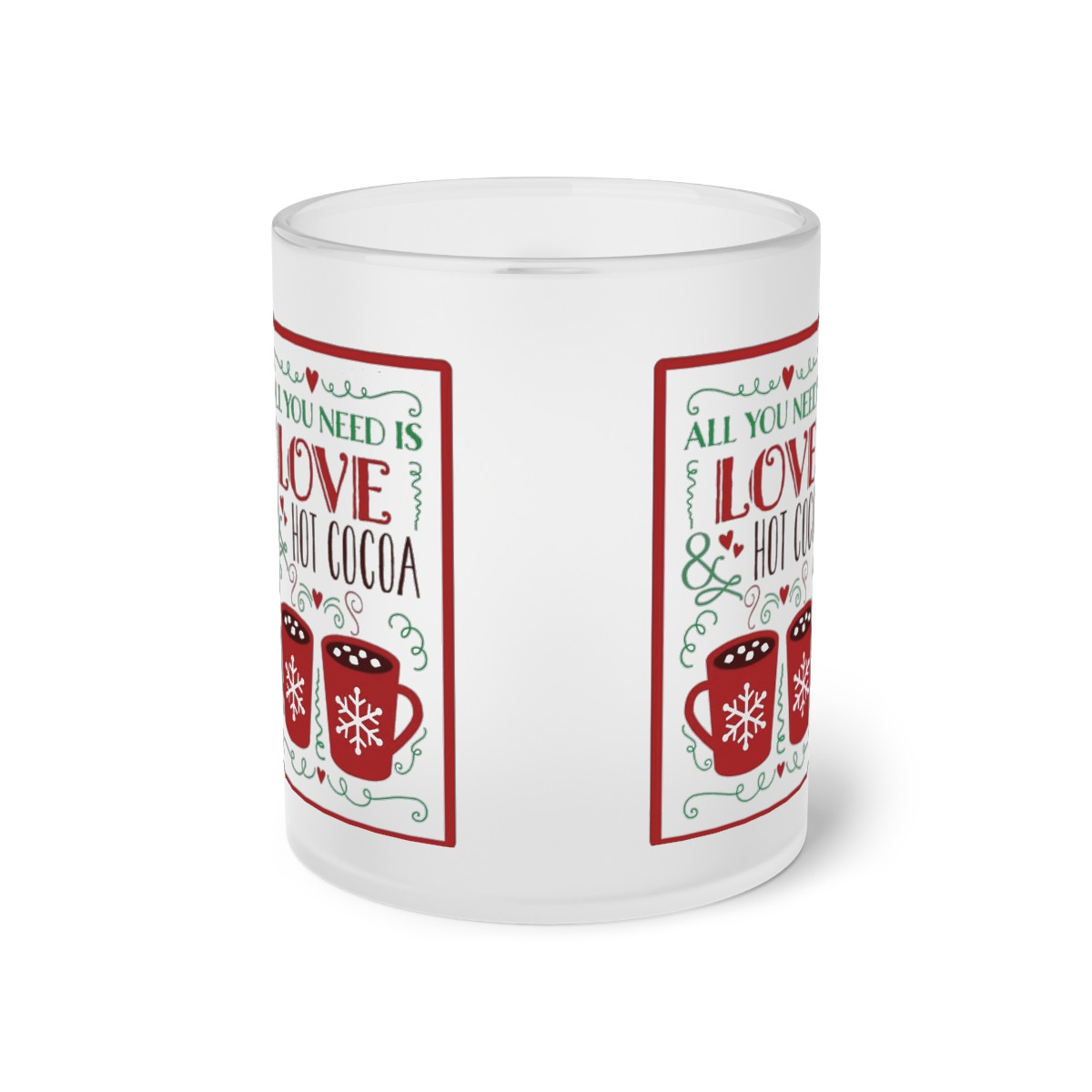 Frosted Glass Mug Cocoa