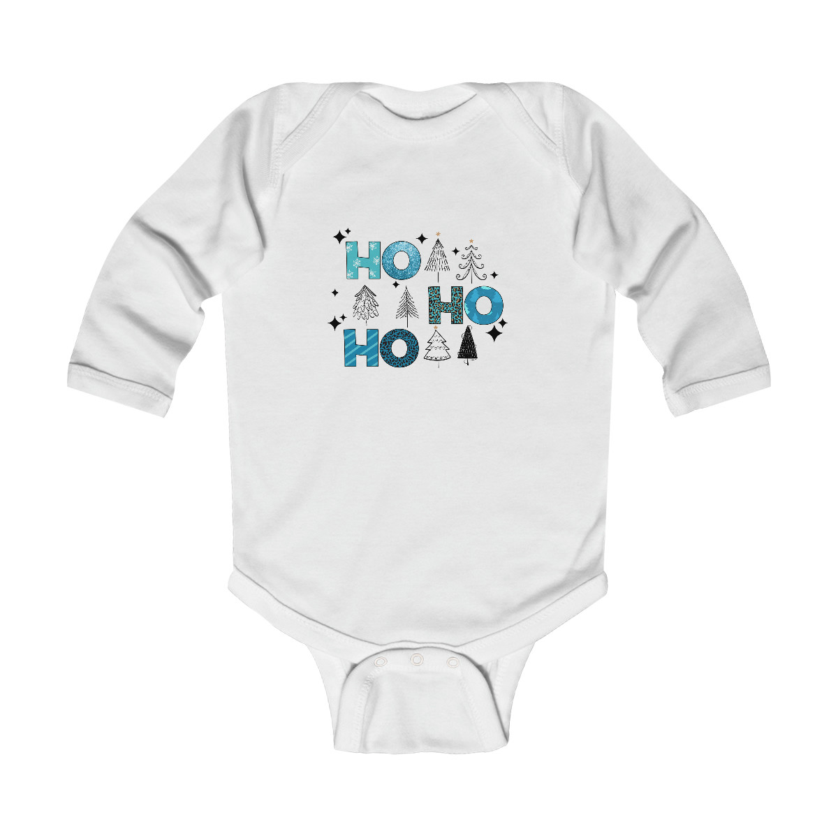 Infant Long Sleeve Bodysuit santa Claus ho ho ho,Christmas decoration