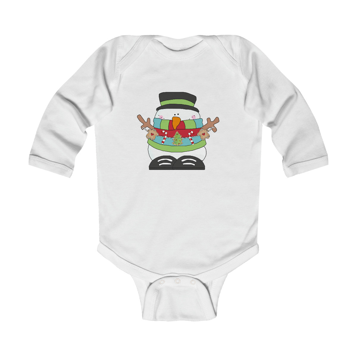 Infant Long Sleeve Bodysuit Snowman,Christmas decoration