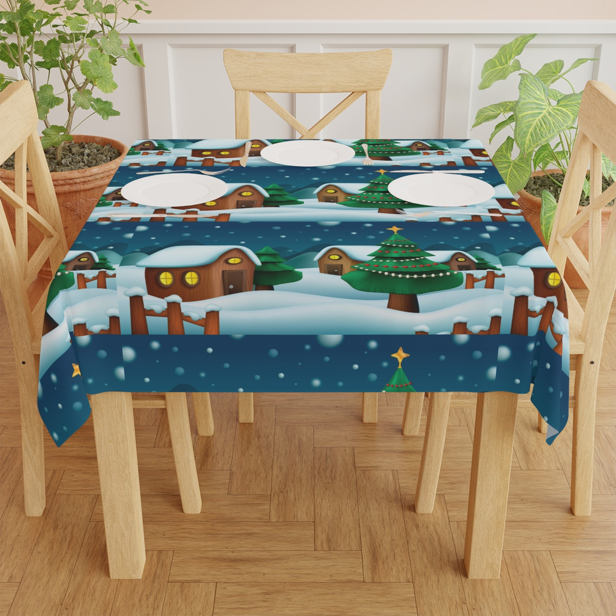 Tablecloth Christmas scenery 