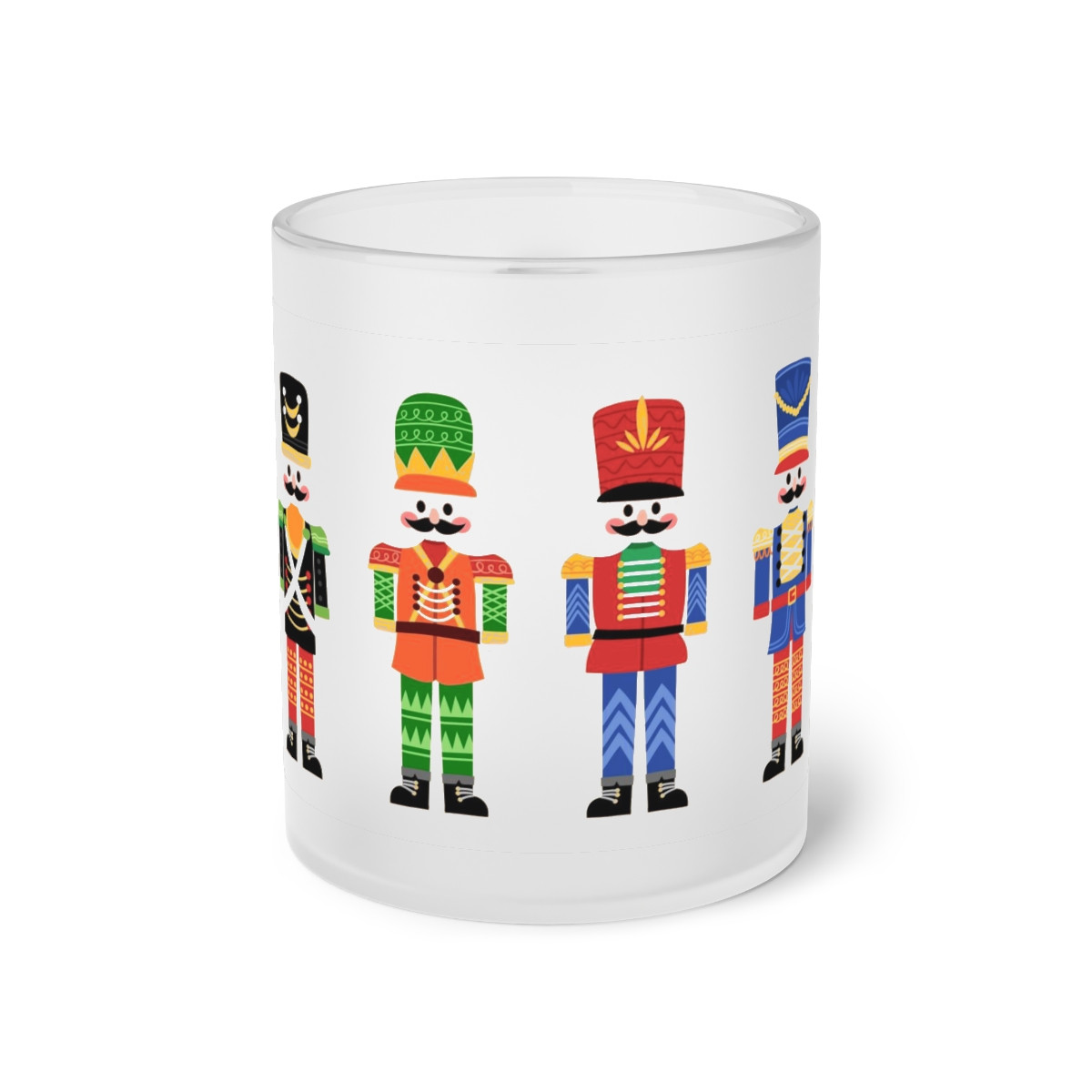 Frosted Glass Mug Nutcrackers