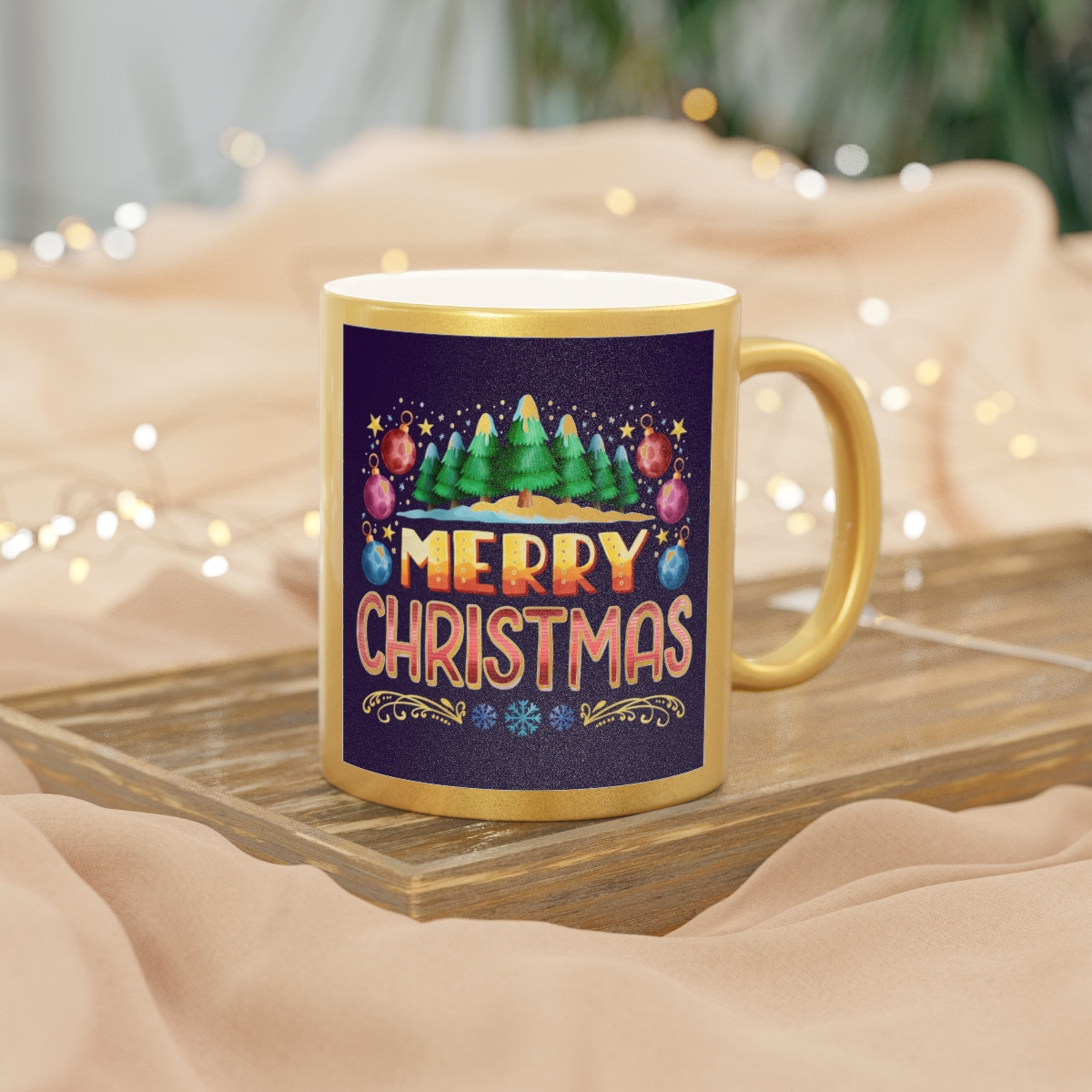 Metallic Mug (Silver\Gold) Merry Christmas