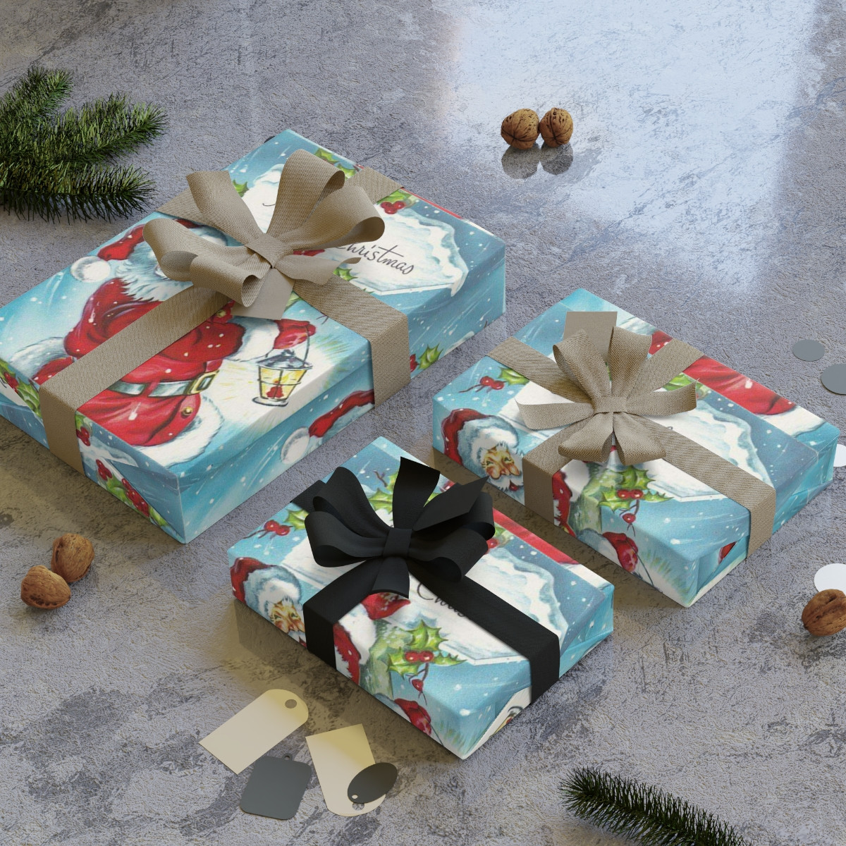 Gift Wrapping Paper Rolls, 1pc Santa Claus