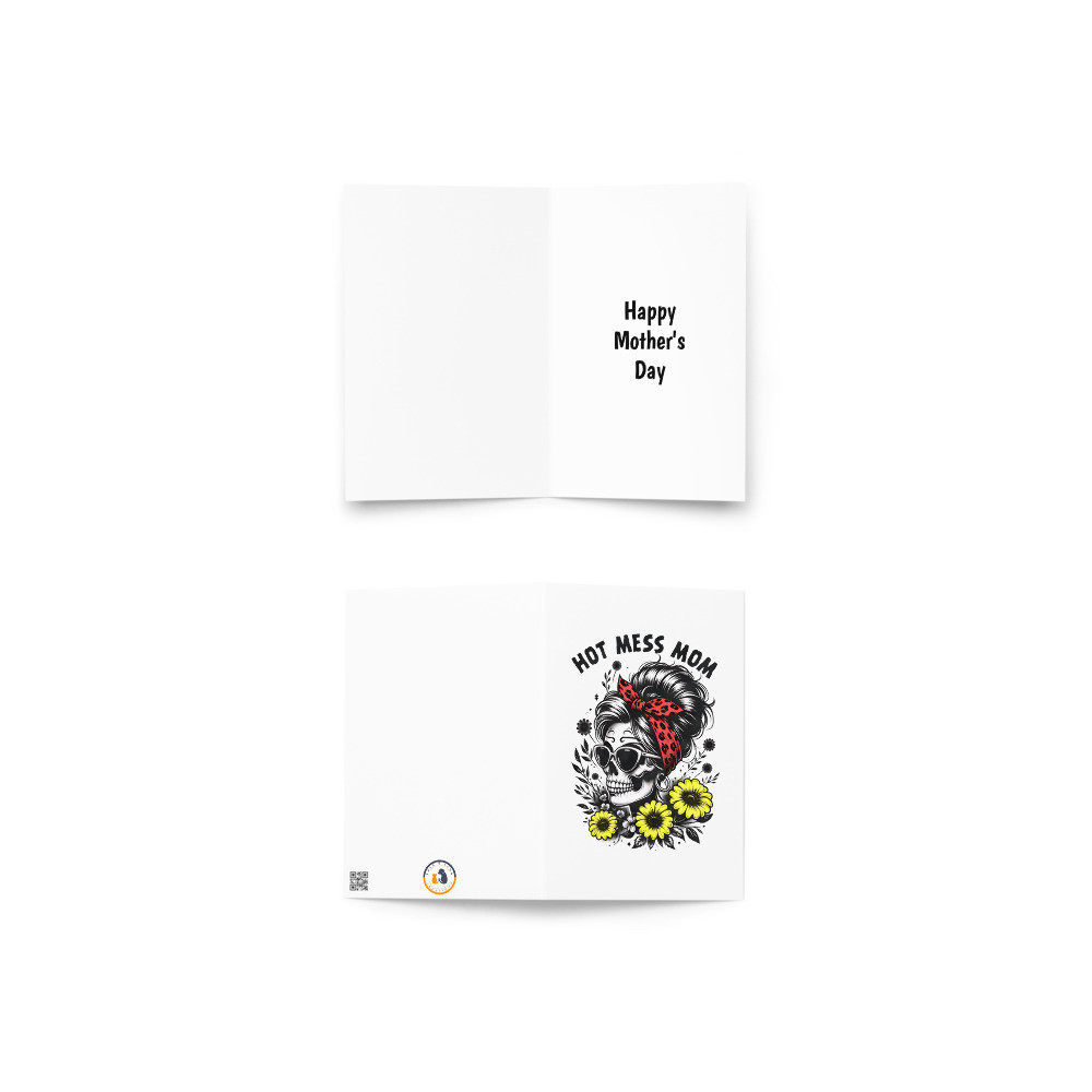 Hot Mess Mom Greeting card