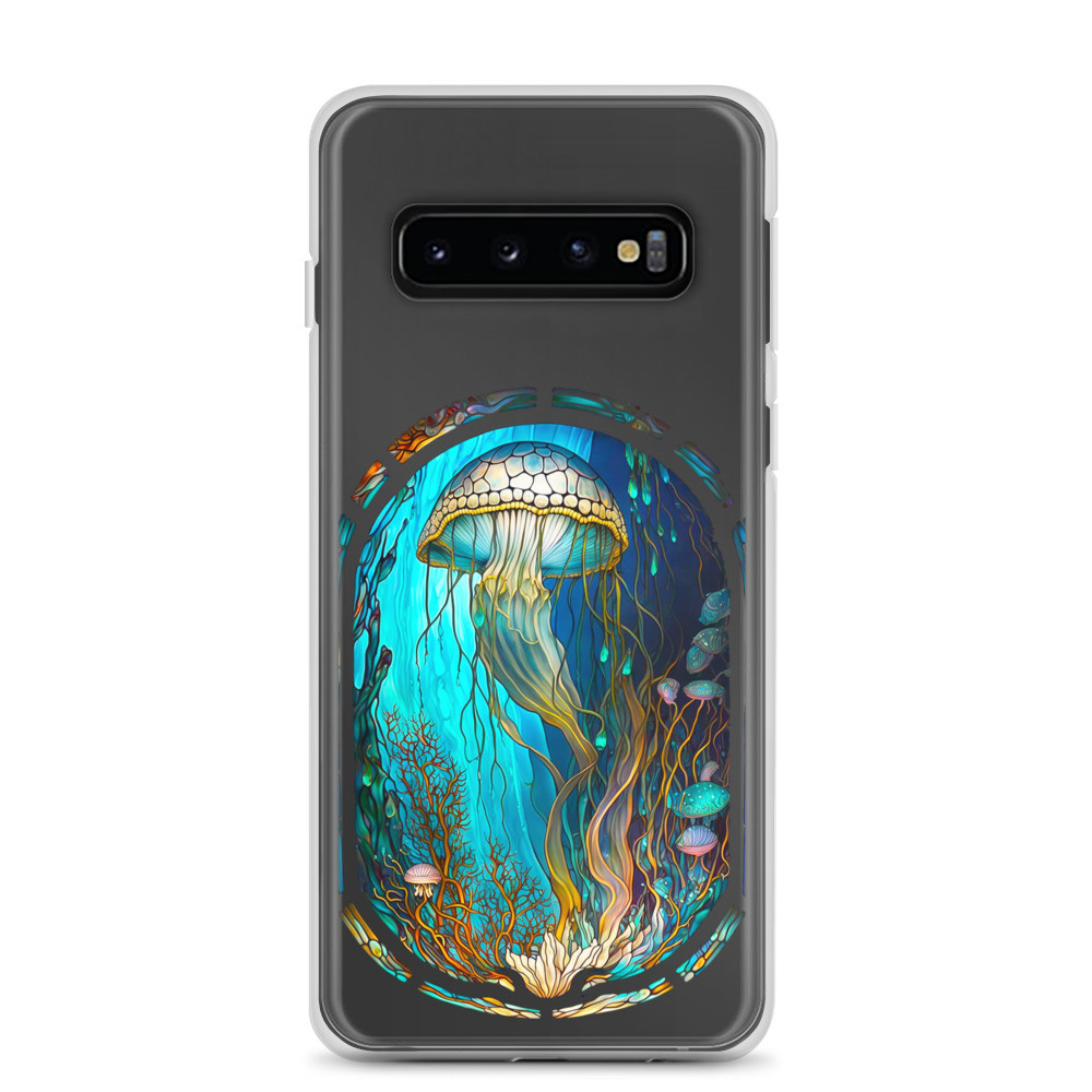 Stained Glass Jellyfish Clear Case for Samsung®