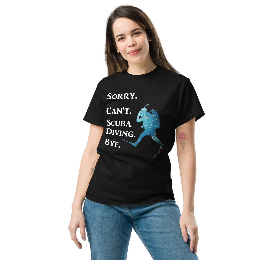 Sorry Cant Scuba Diving Bye tee shirt