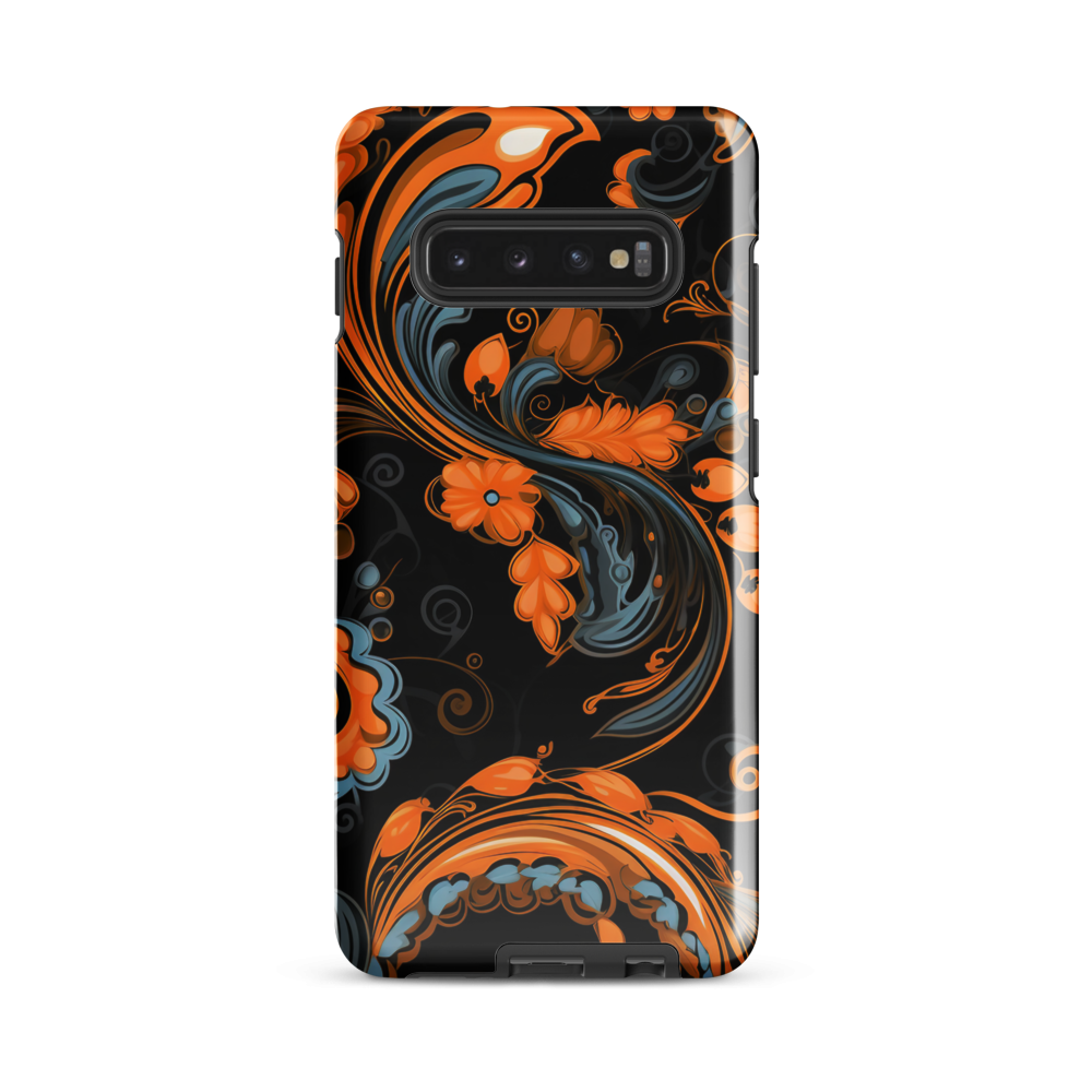 Orange Paisley Tough case for Samsung®