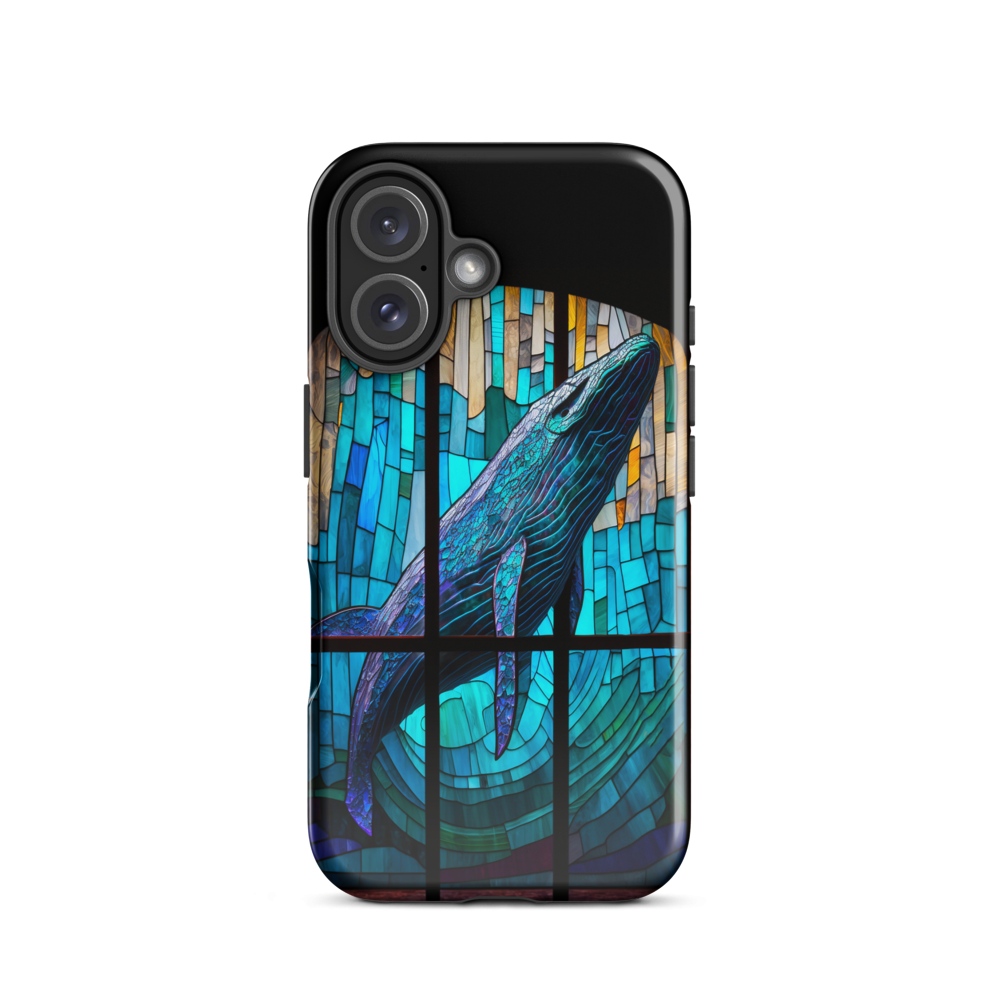 Stained Glass Whale on Tough Case for iPhone®