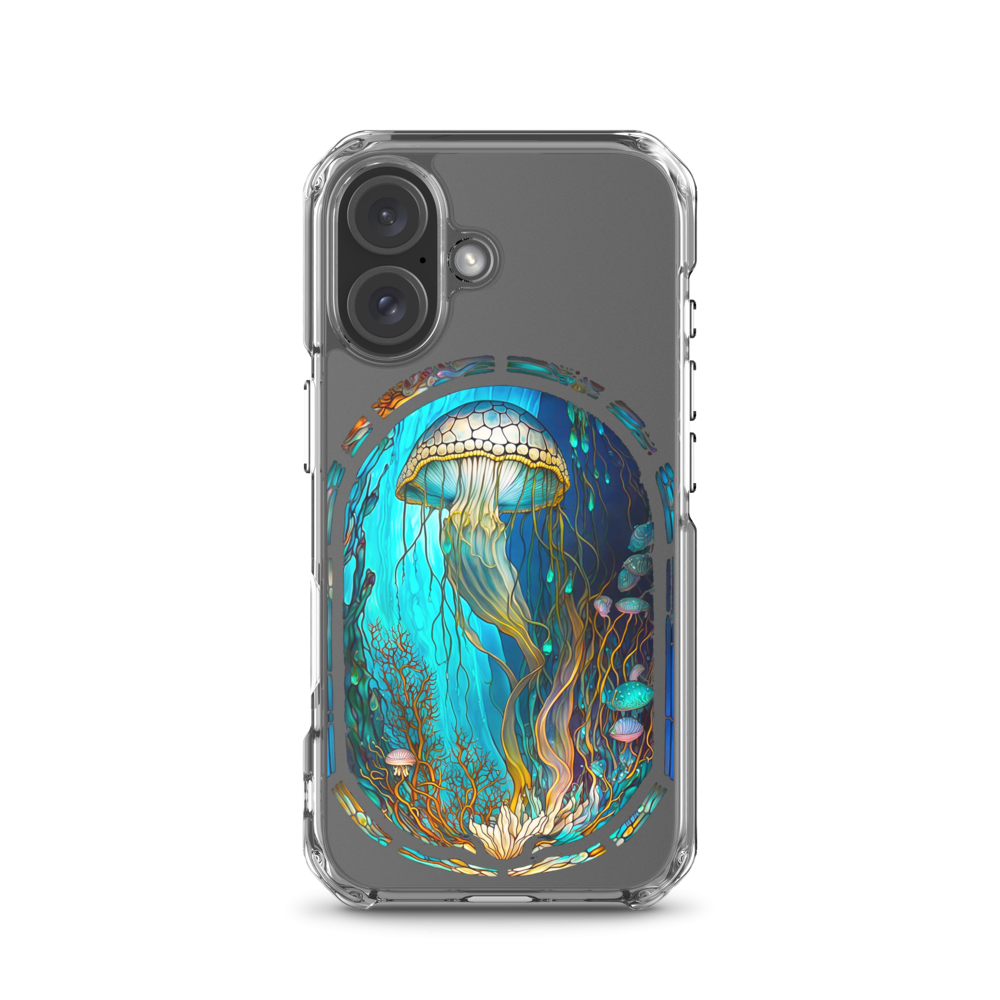 Stained Glass Jellyfish Clear Case for iPhone®