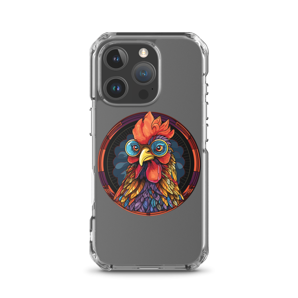 Stained Glass Chicken Clear Case for iPhone®