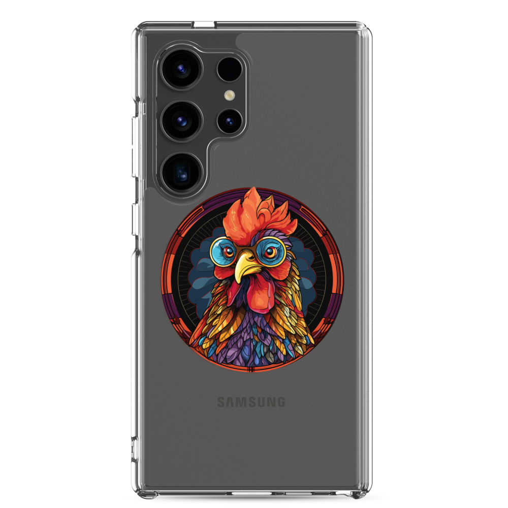 Stained Glass Chicken Clear Case for Samsung®