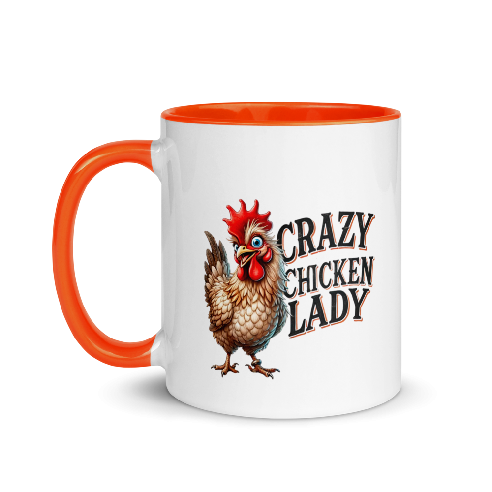 Crazy Chicken Lady Mug with Color Inside