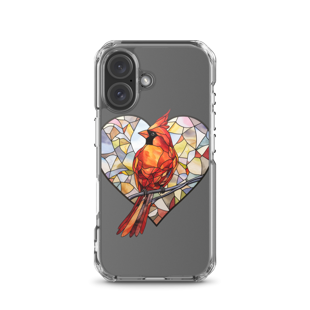 Stained Glass Cardinal Clear Case for iPhone®