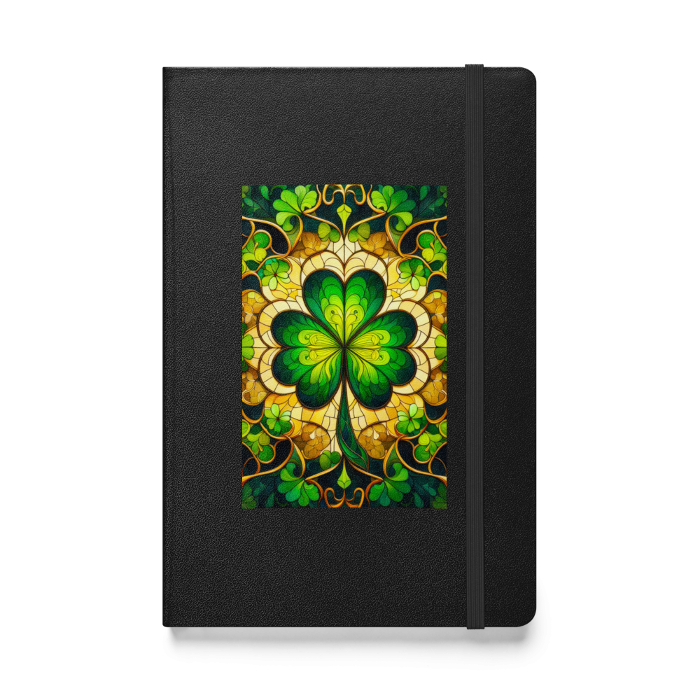Shamrock Stained Glass Hardcover bound notebook