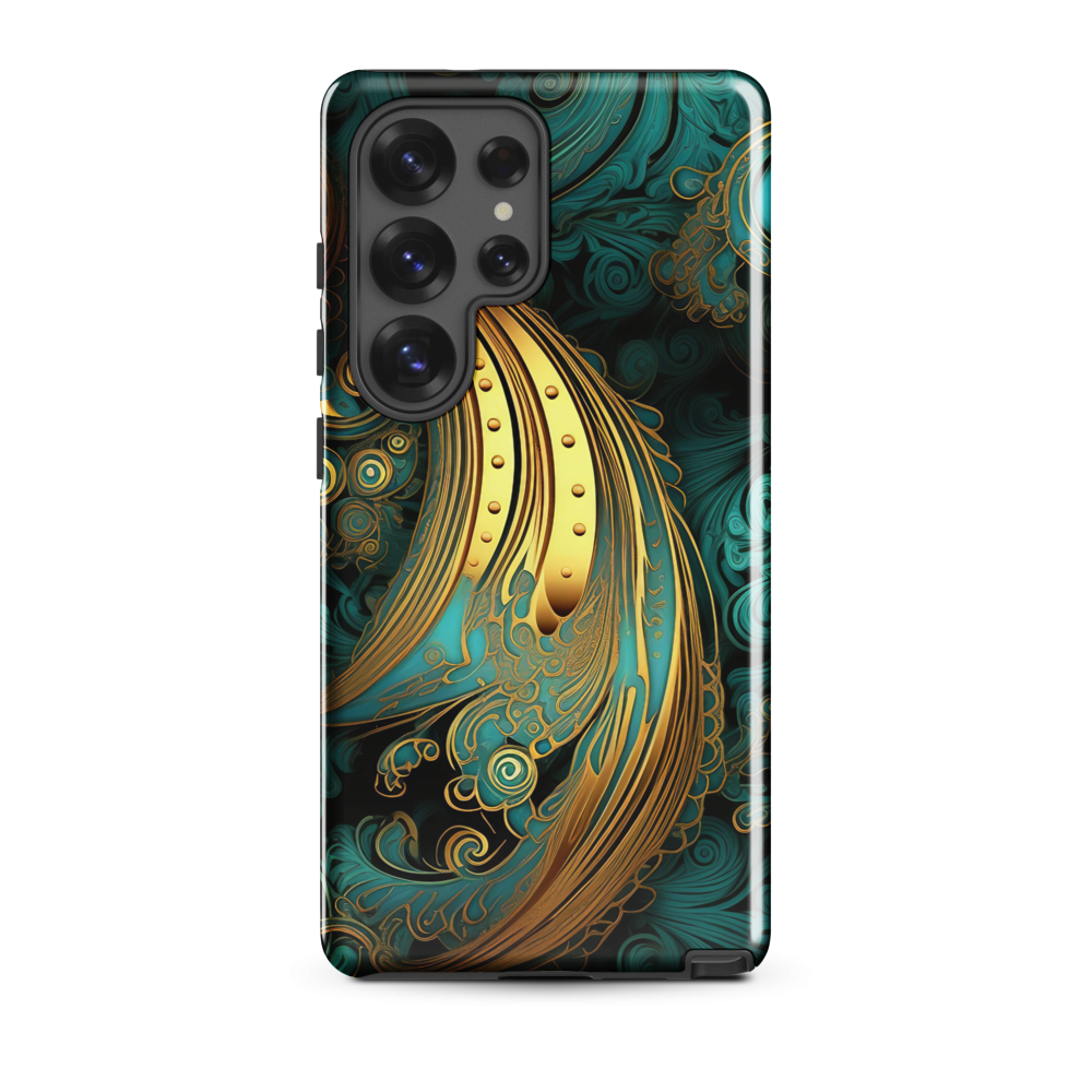 Teal Paisley Tough case for Samsung®