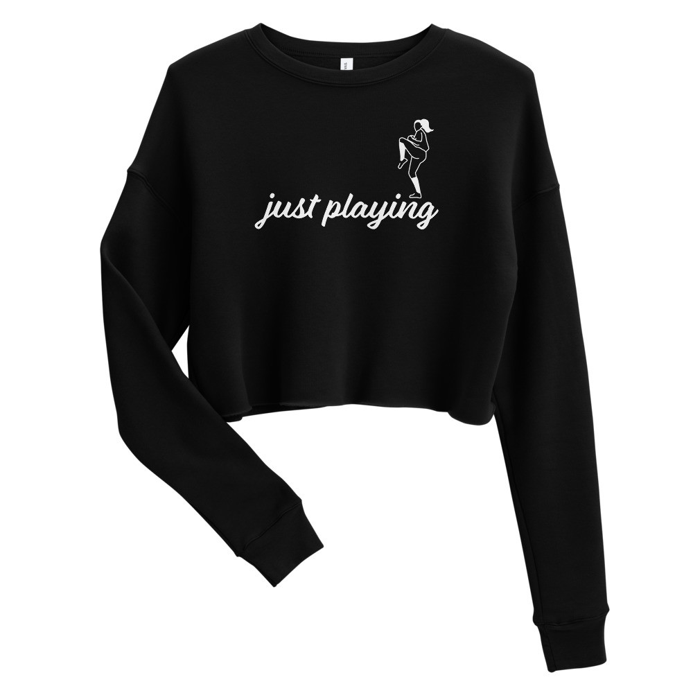 (3) "What Moves You" Collection, just playing softball, Crop Sweatshirt