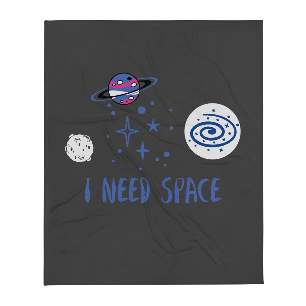 (5) "Outer Skies" Collection, Need Space Throw Blanket