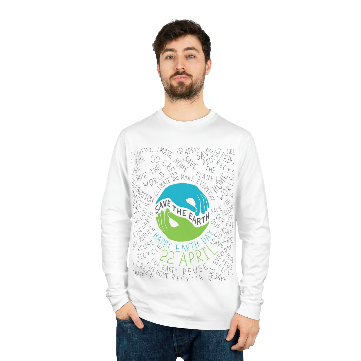 (4) "Earth Day '24" Collection, Save the Earth Organic Long Sleeve Tee