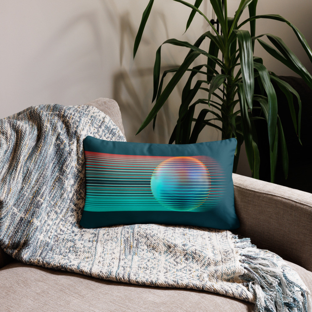 "Sphere" rectangle 20"x12" pillow, Odessey 25 Collection