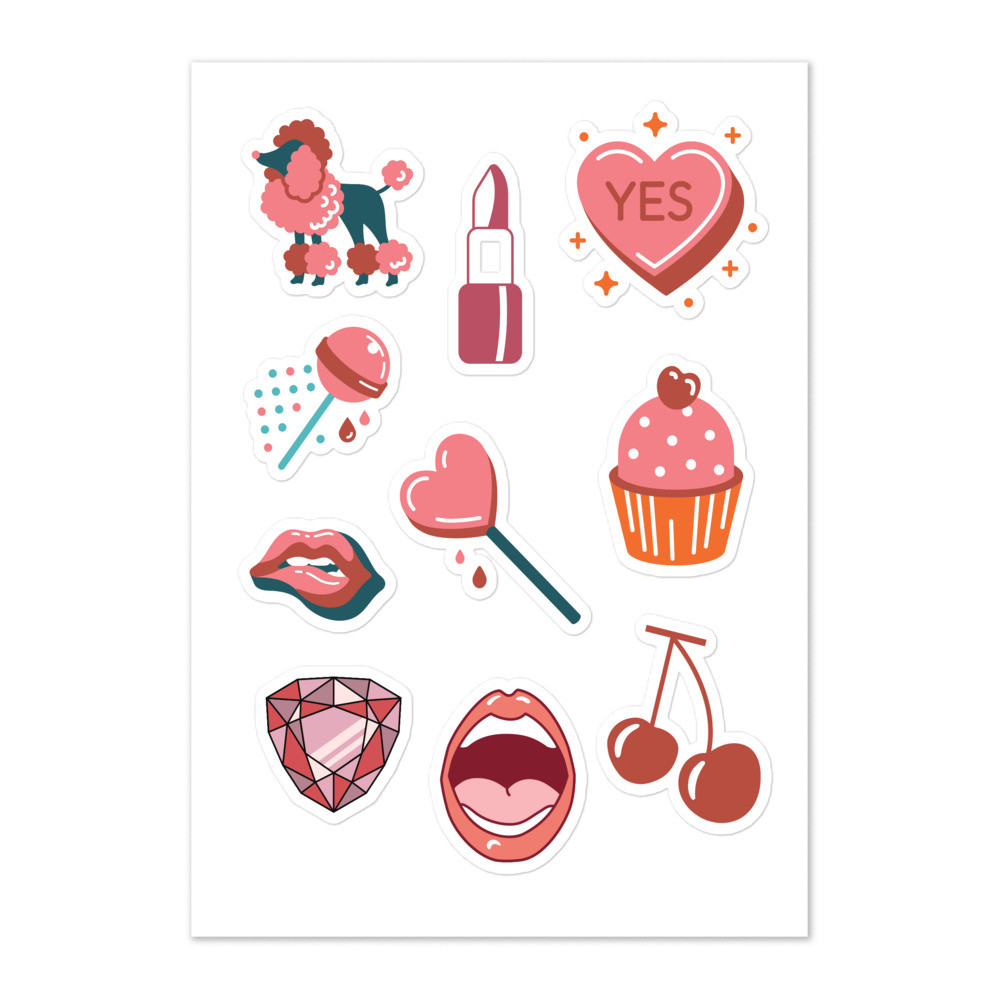 (5) "Mauve-lous," Sticker sheet