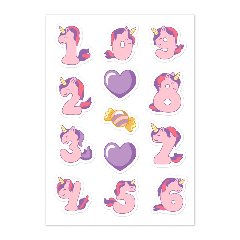 Unicorn #1 Sticker sheet