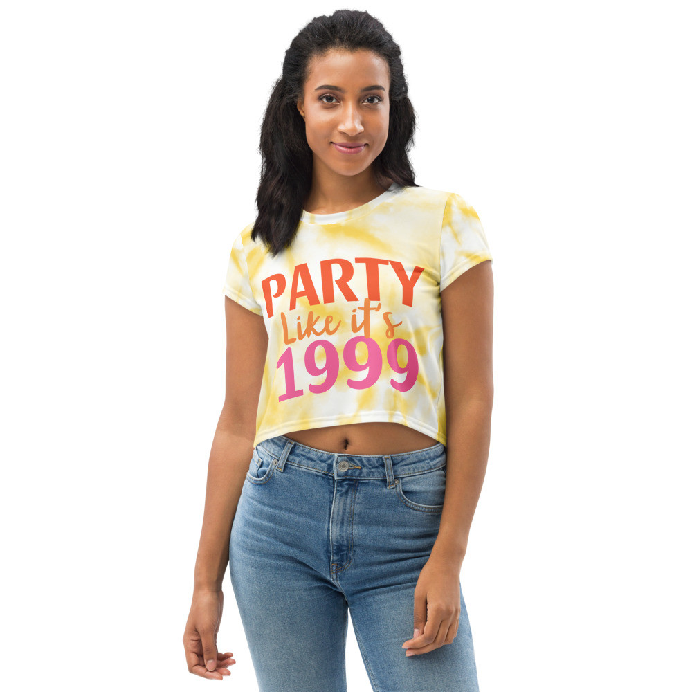 (02) All-Over Print 1973 Crop Tie-dye